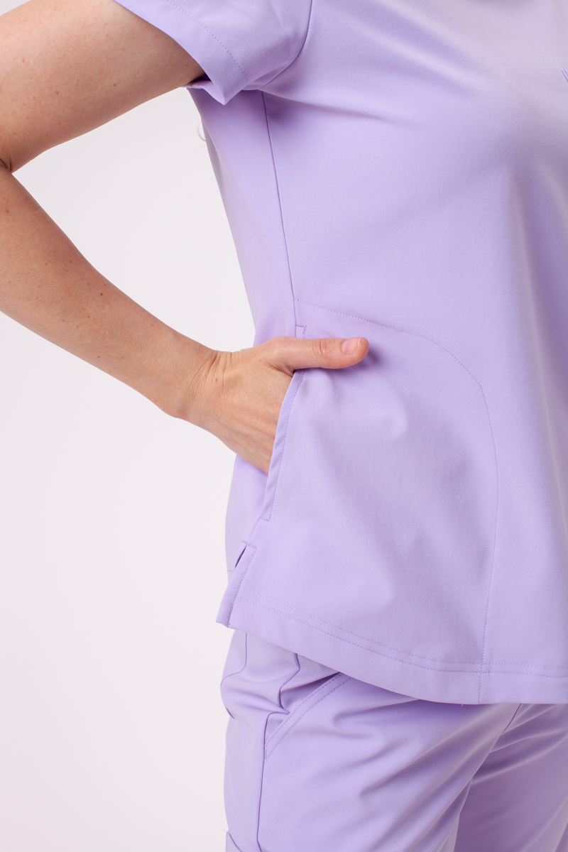 Women's Maevn Momentum Round Neck scrub top lavender-4