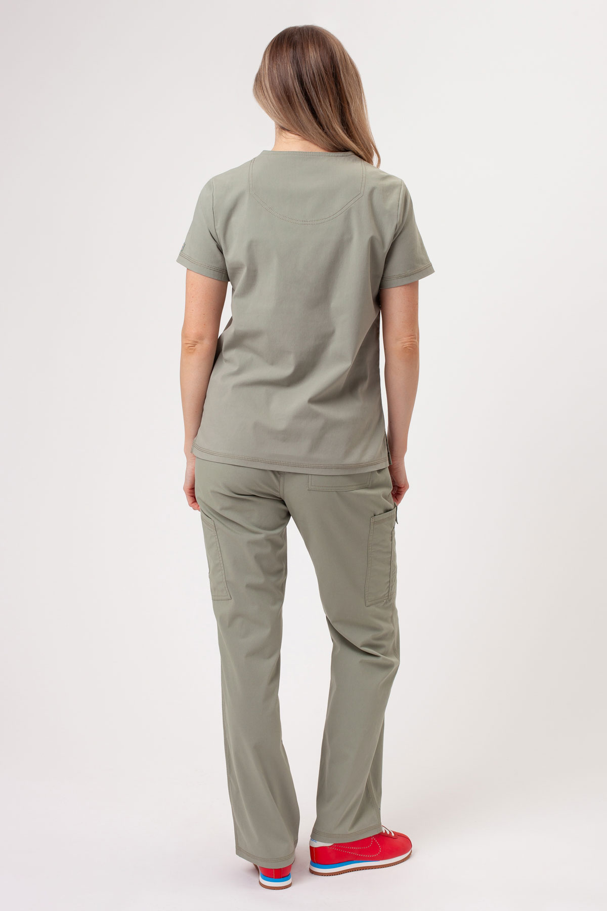 Women’s Dickies Forge V-neck scrub top sage green-5