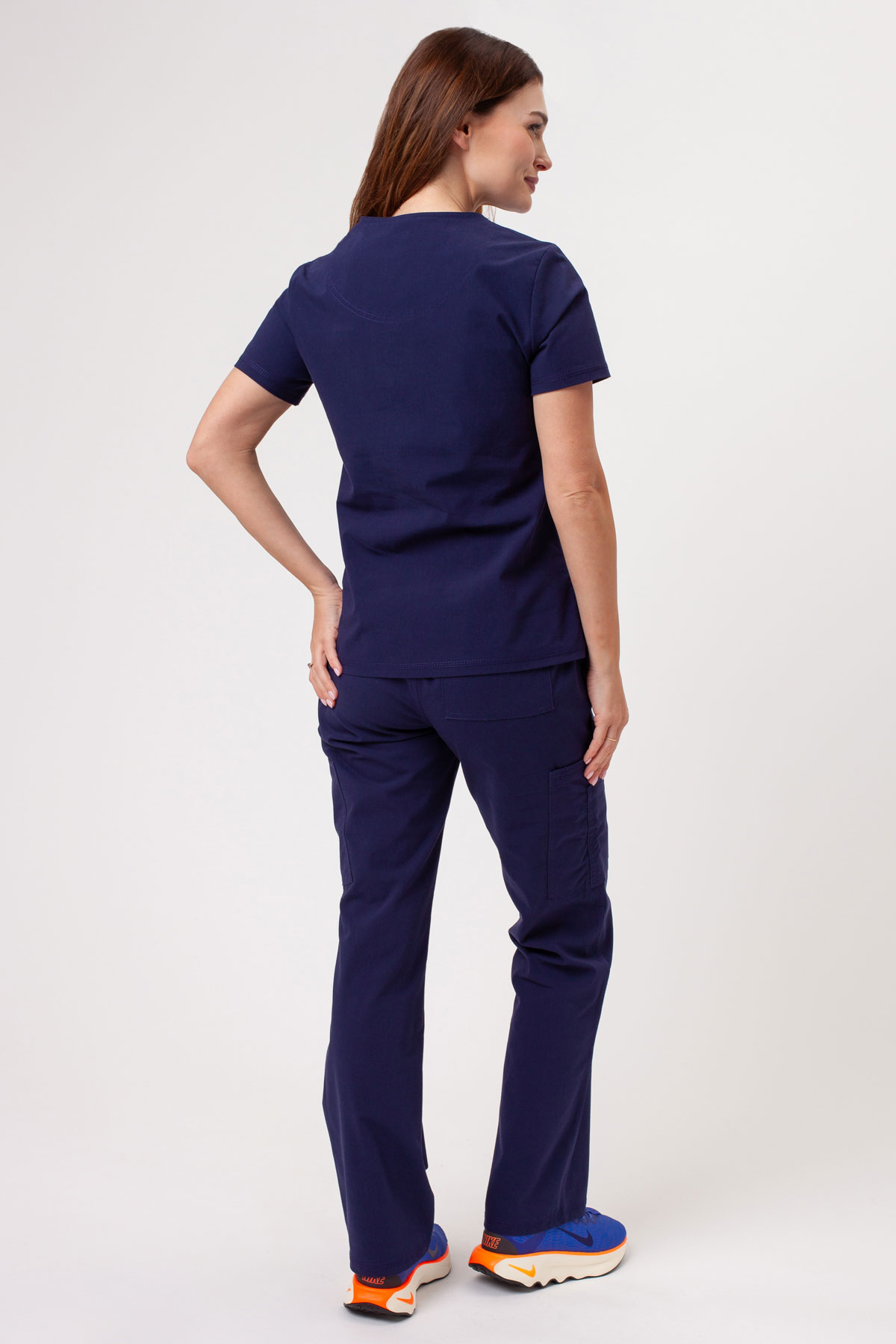 Women’s Dickies Forge V-neck scrub top navy-7
