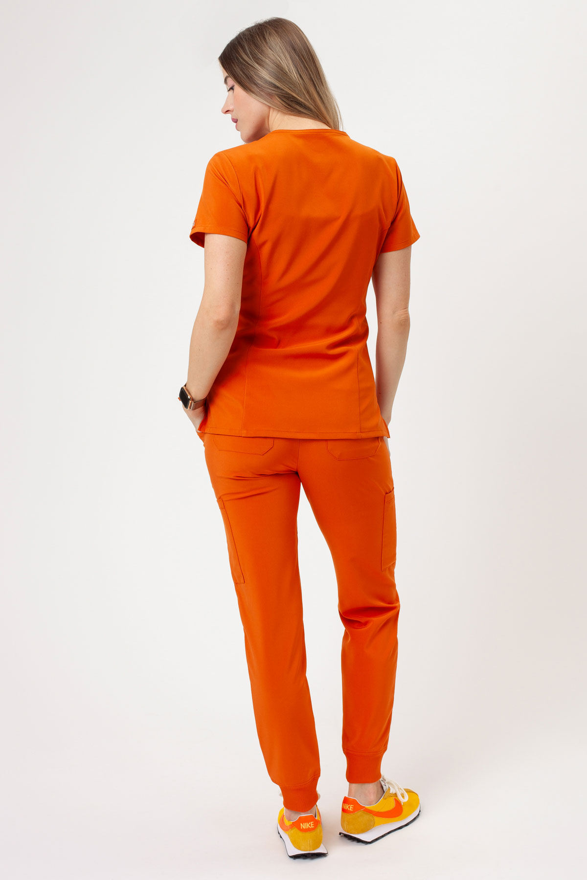 Women’s Dickies EDS Essentials V-neck scrub top orange-6