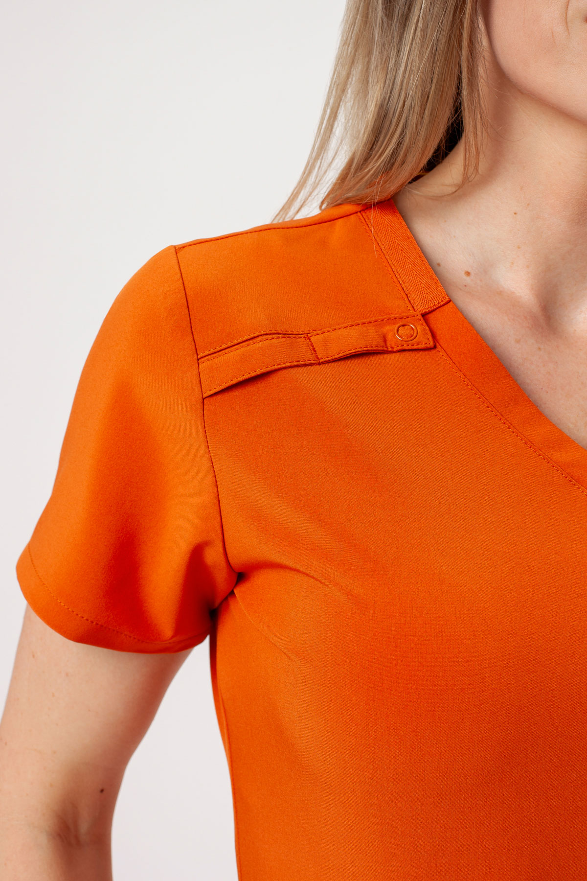 Women’s Dickies EDS Essentials V-neck scrub top orange-3