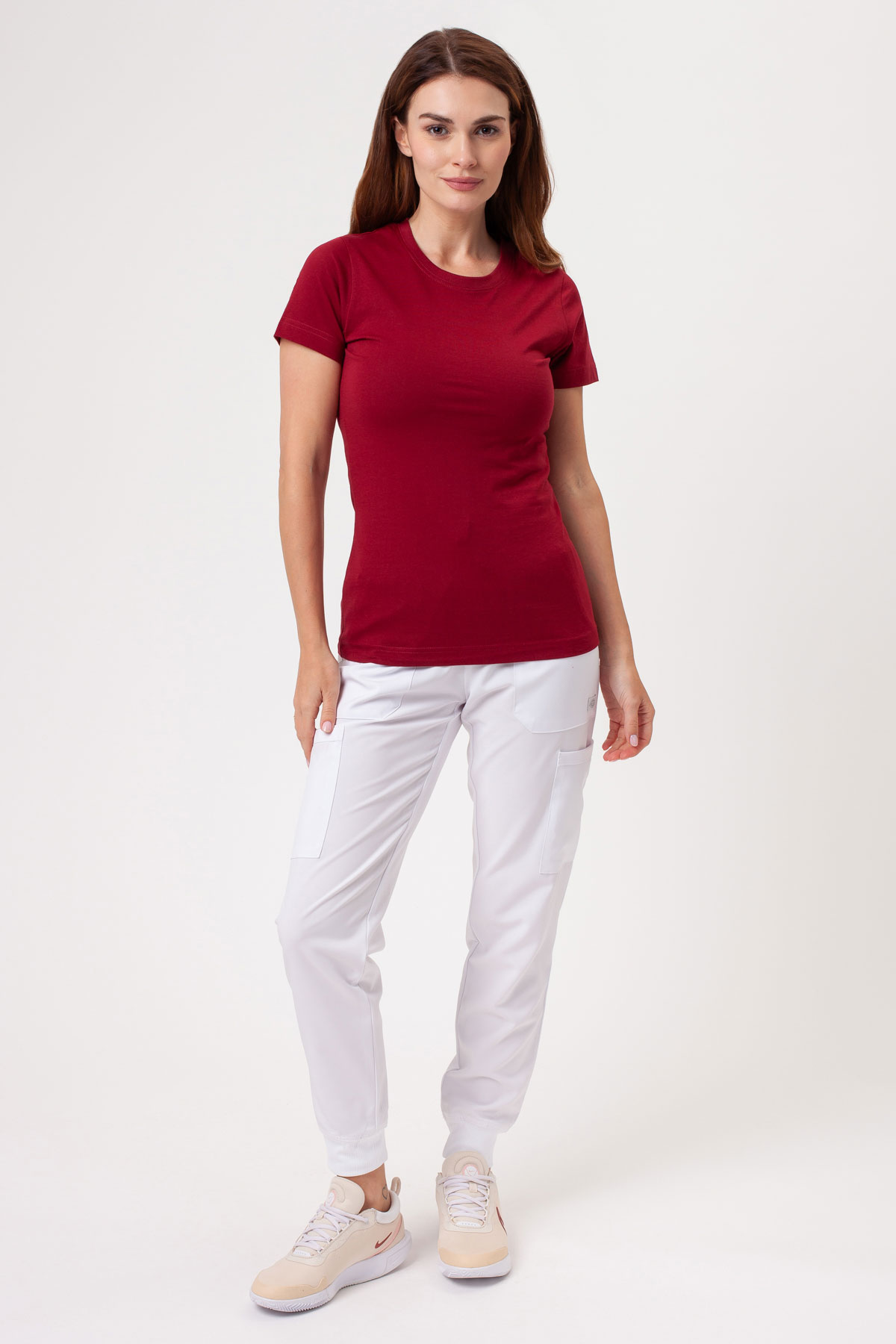 Women’s Malfini Basic T-shirt wine-1