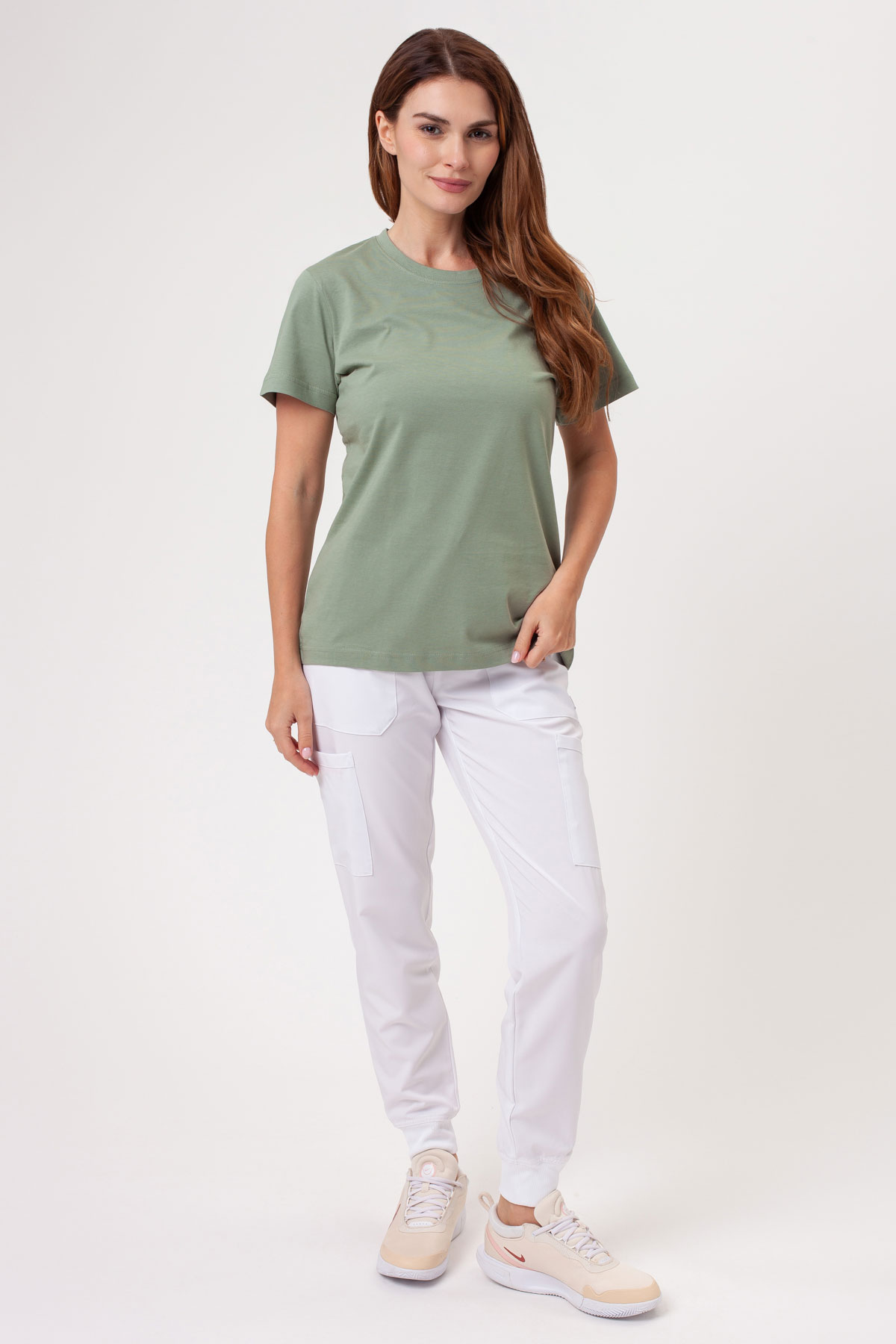 Women’s Malfini Basic T-shirt sage-1