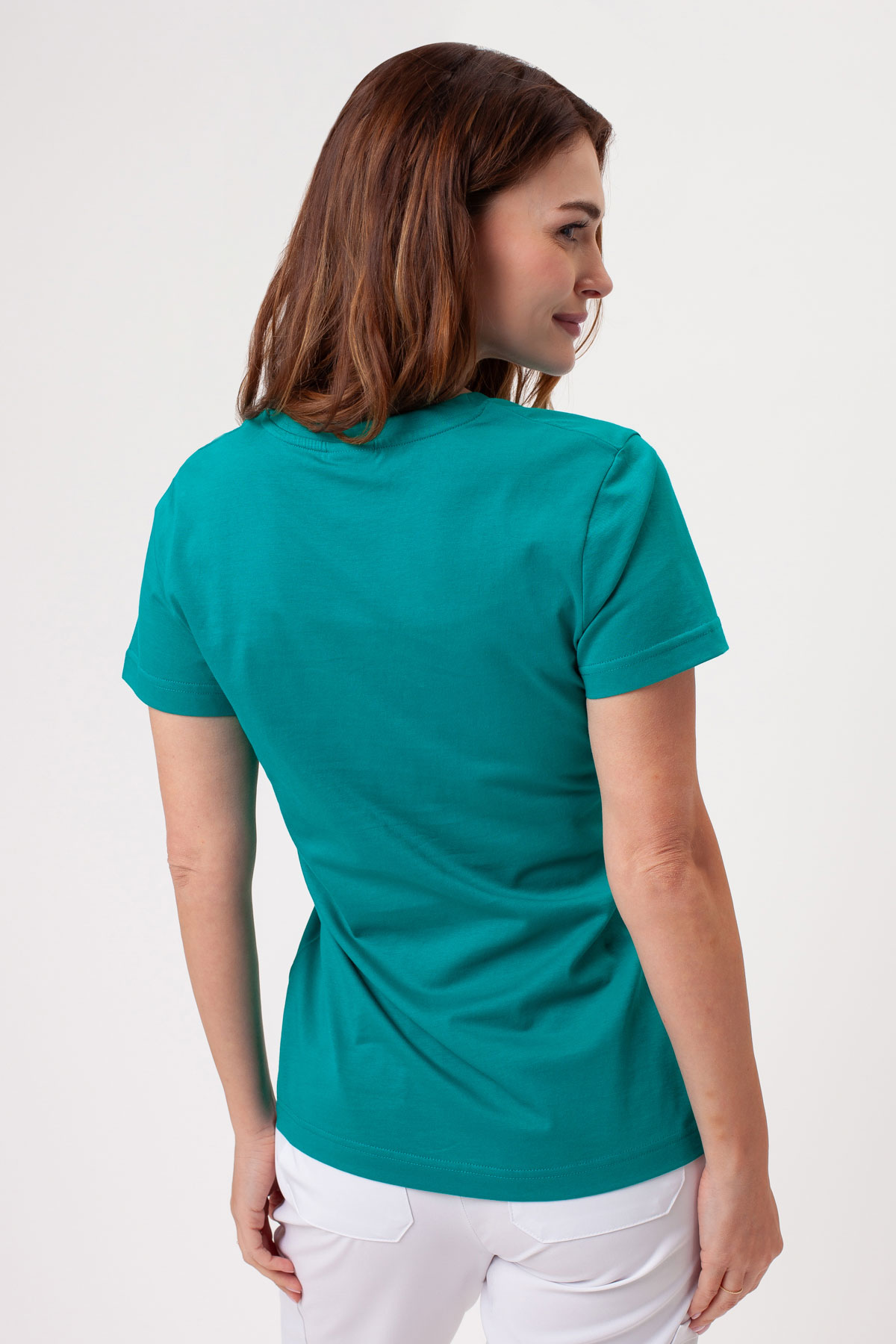 Women’s Malfini Basic T-shirt teal blue-2