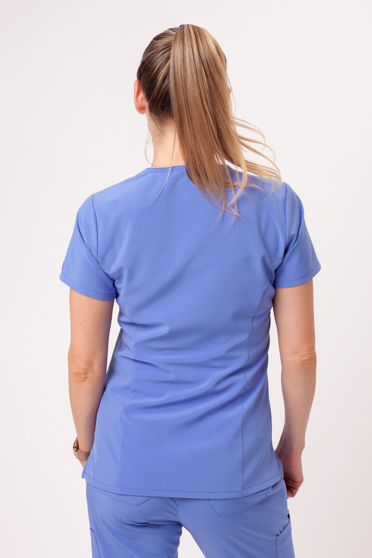 Women’s Dickies EDS Essentials V-neck scrub top ciel blue-2