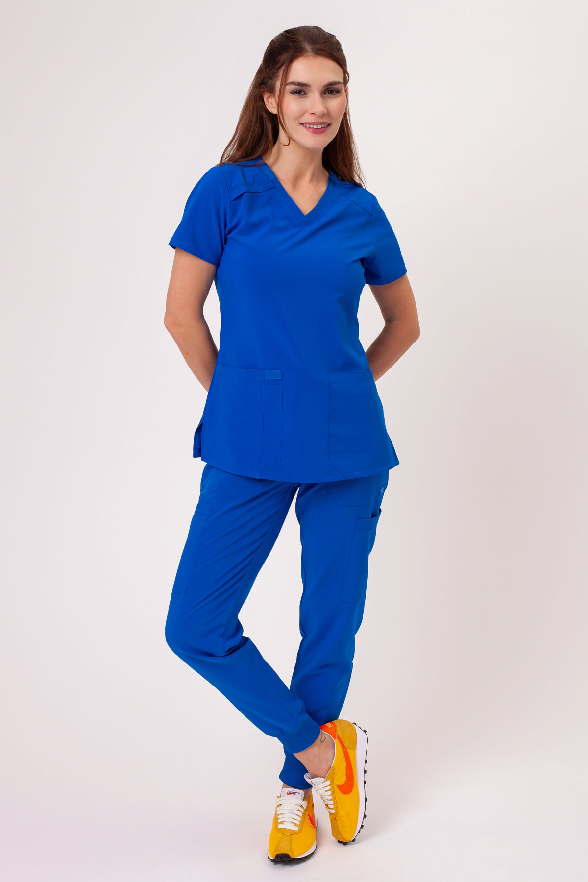 Women's Dickies EDS Essentials Jogger scrubs set royal blue-1