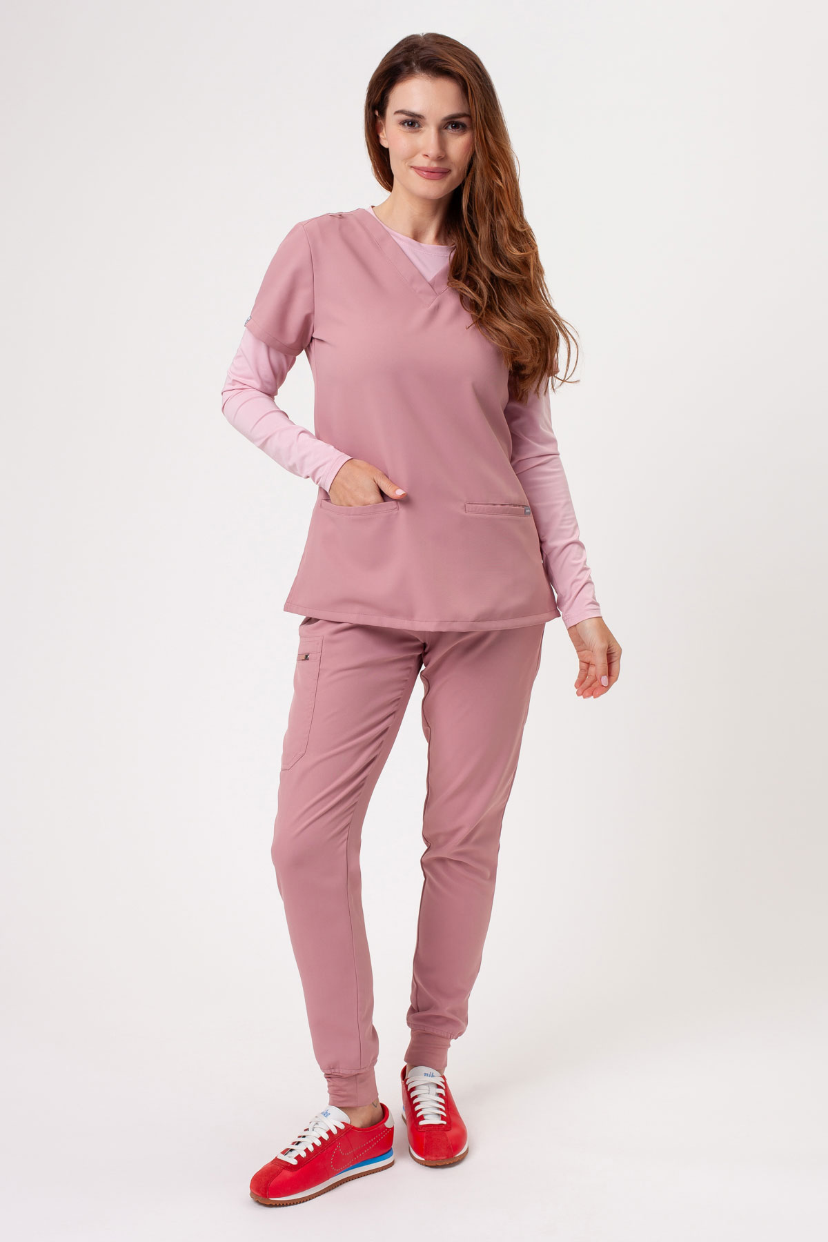 Women’s Sunrise Lite Shift scrub top blush pink-7
