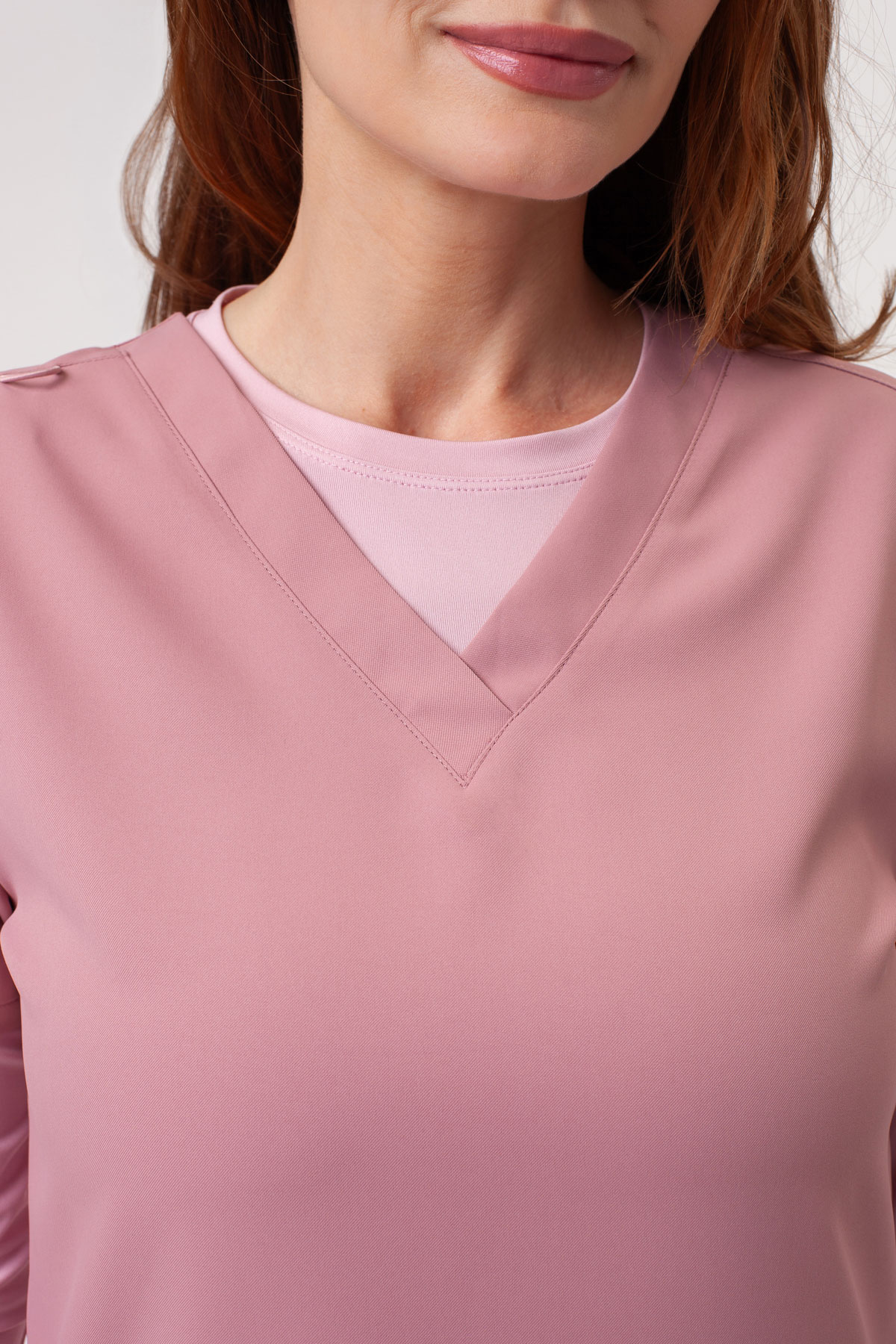 Women’s Sunrise Lite Shift scrub top blush pink-5