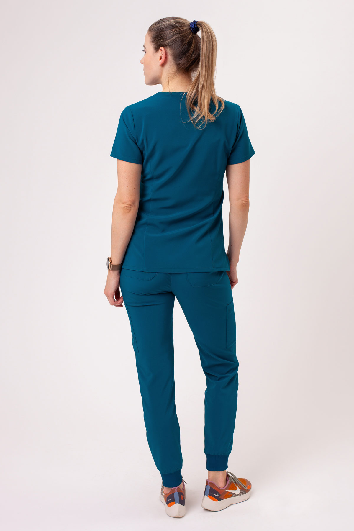 Women’s Dickies EDS Essentials V-neck scrub top caribbean blue-6