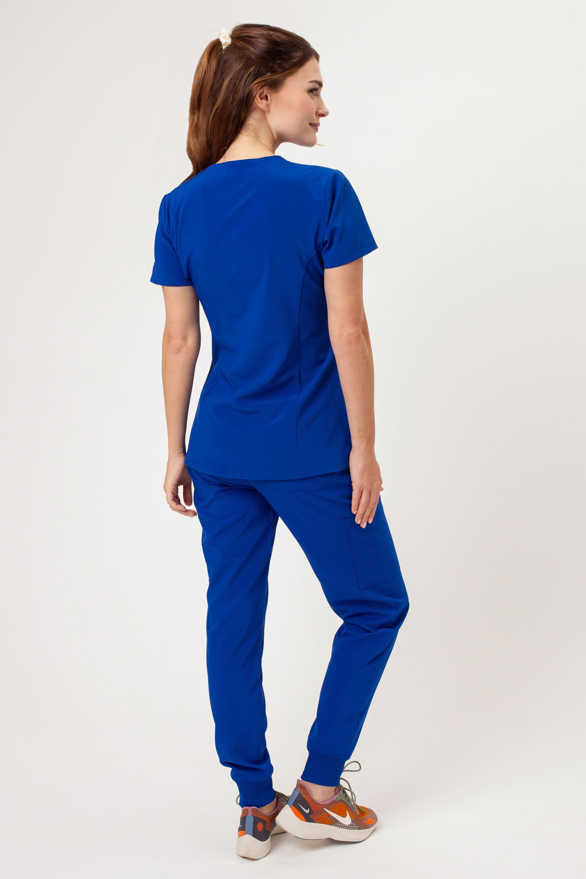 Women’s Dickies EDS Essentials V-neck scrub top galaxy blue-6