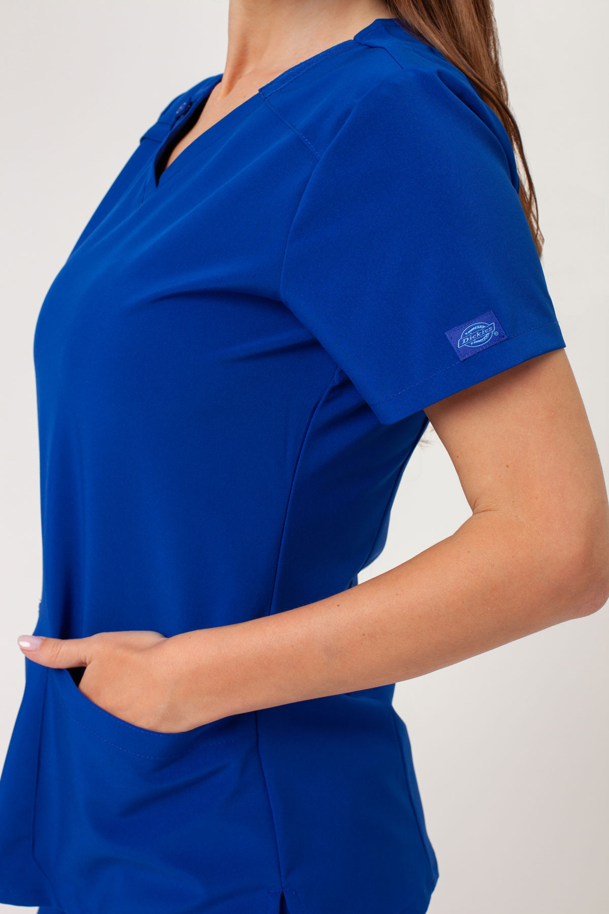 Women’s Dickies EDS Essentials V-neck scrub top galaxy blue-5