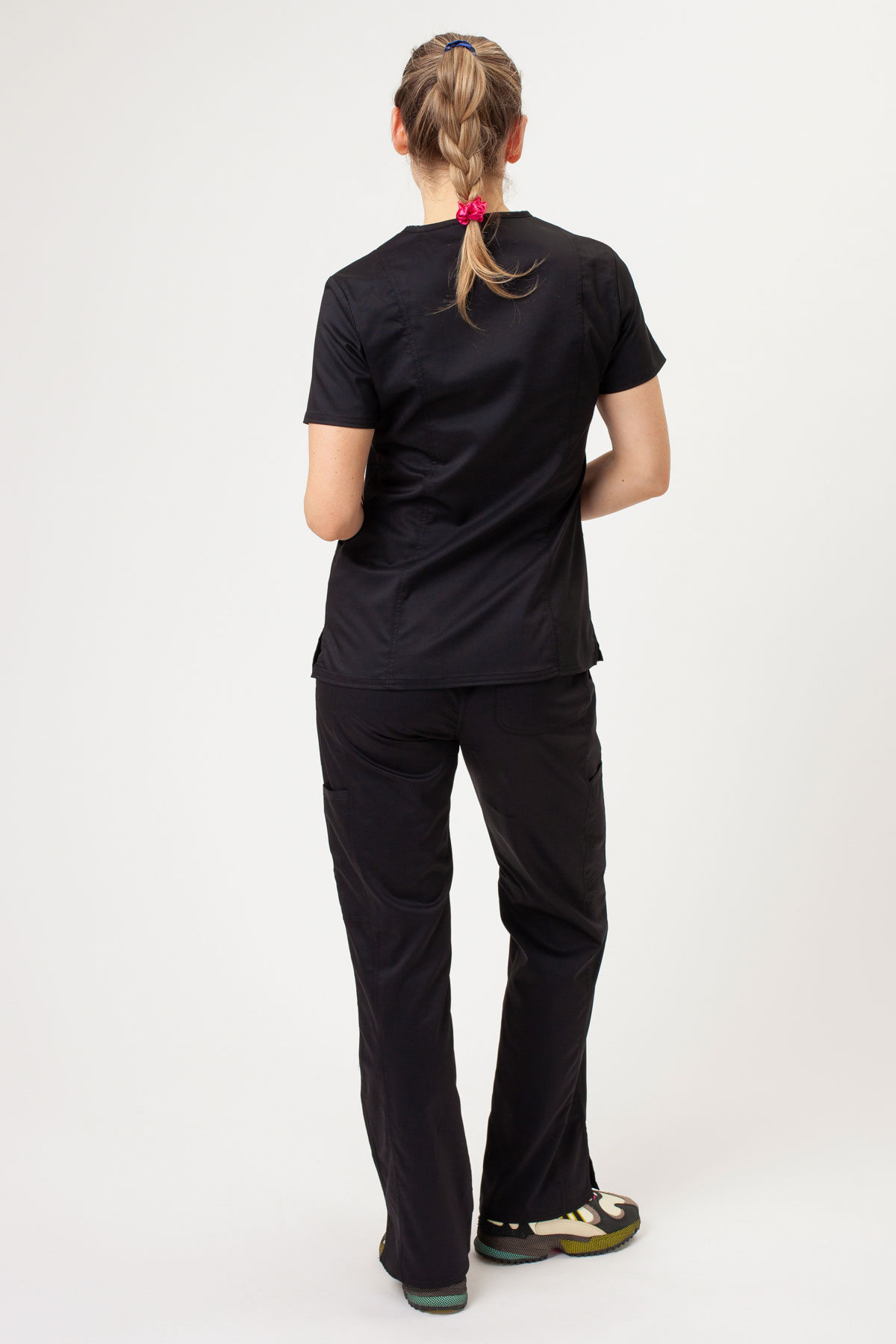 Women's Cherokee Revolution Flare Leg scrub trousers black-6