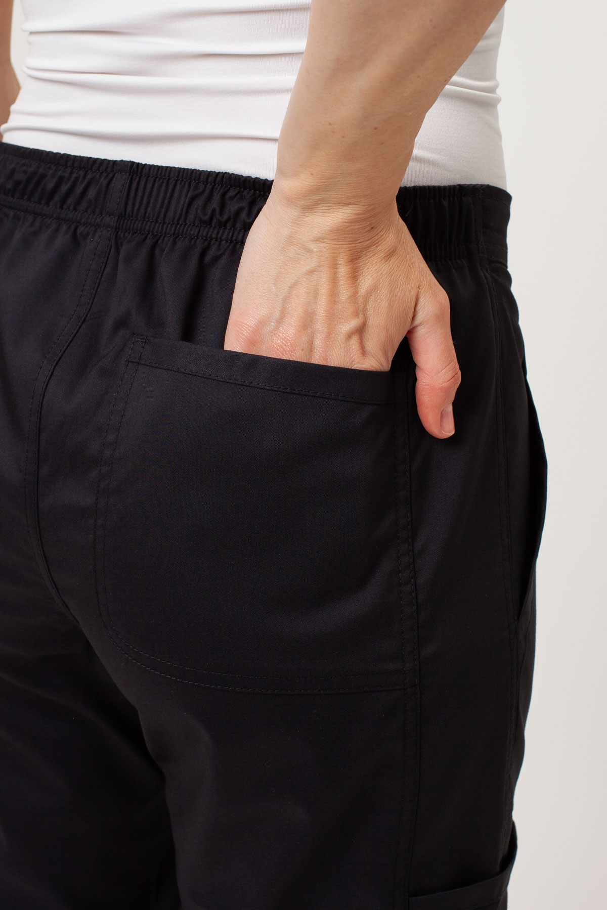 Women's Cherokee Revolution Flare Leg scrub trousers black-5