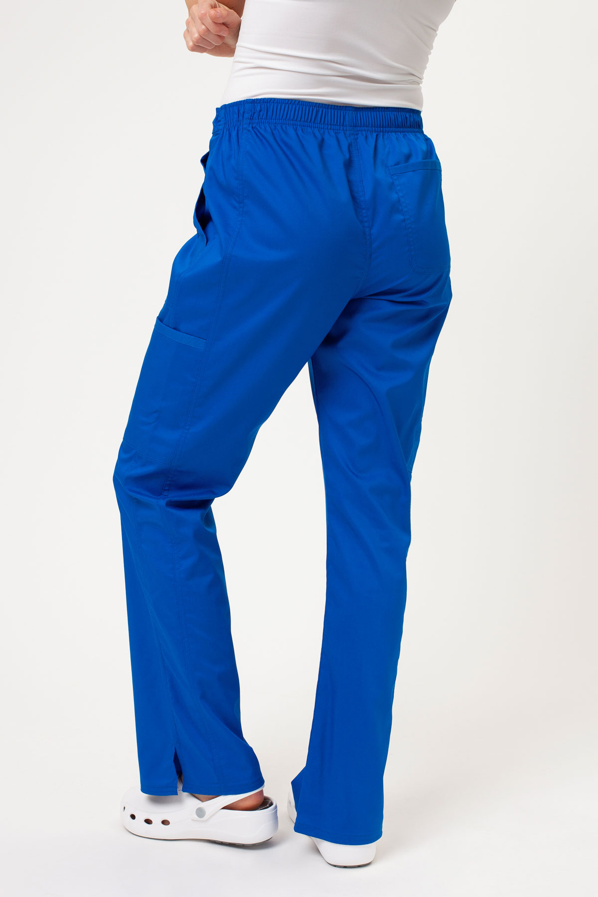 Women's Cherokee Revolution Flare Leg scrub trousers royal blue-2