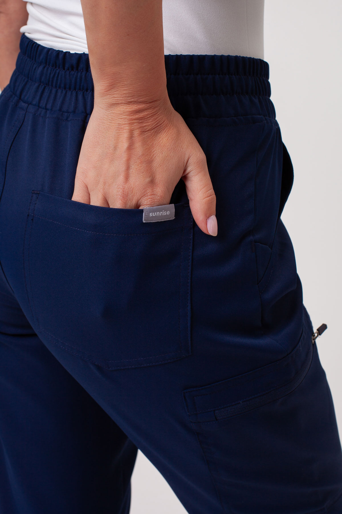 Women's Sunrise Lite Split scrub trousers navy-3