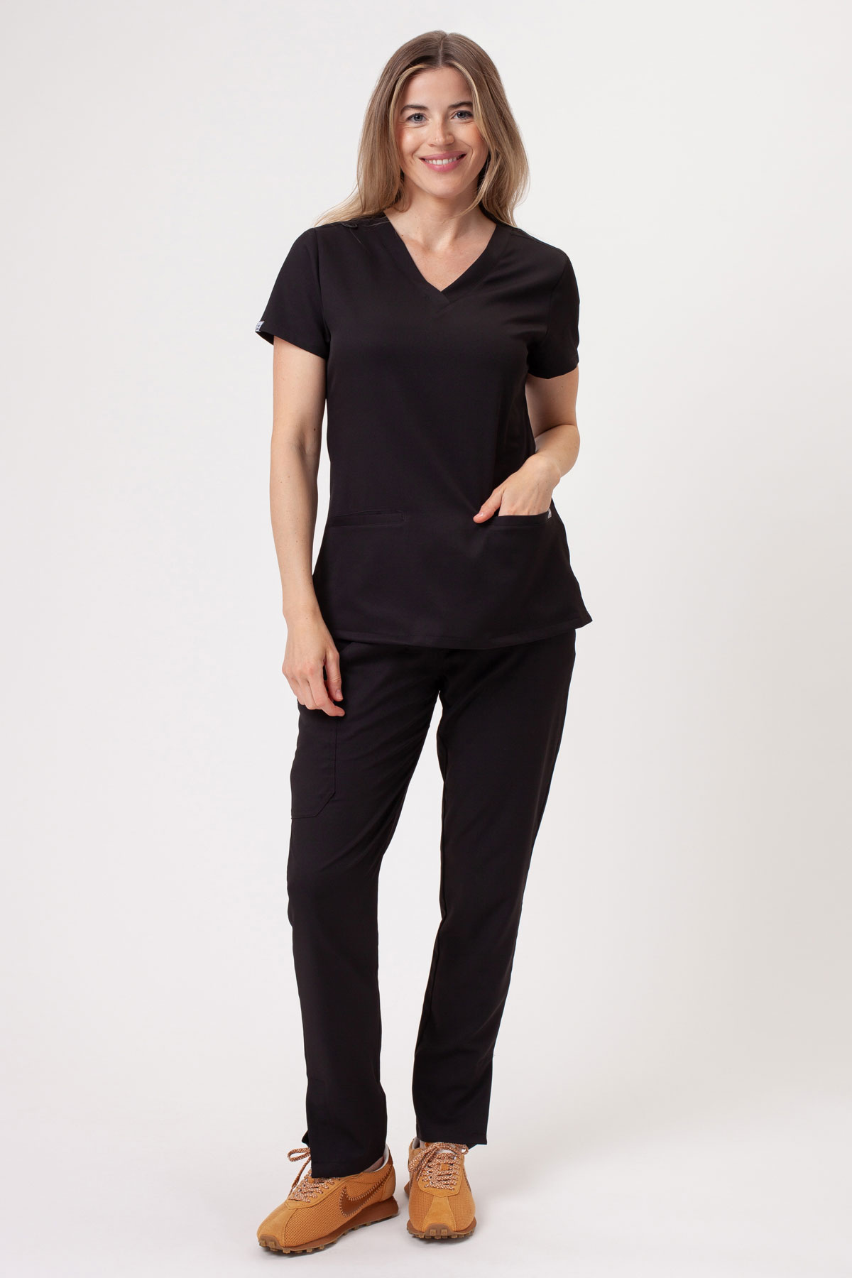 Women's Sunrise Lite Split scrub trousers navy-6