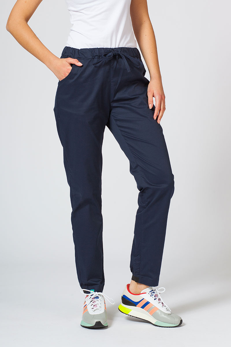 Women’s Sunrise Uniforms scrubs set (Kangaroo top, Loose trousers) true navy-7