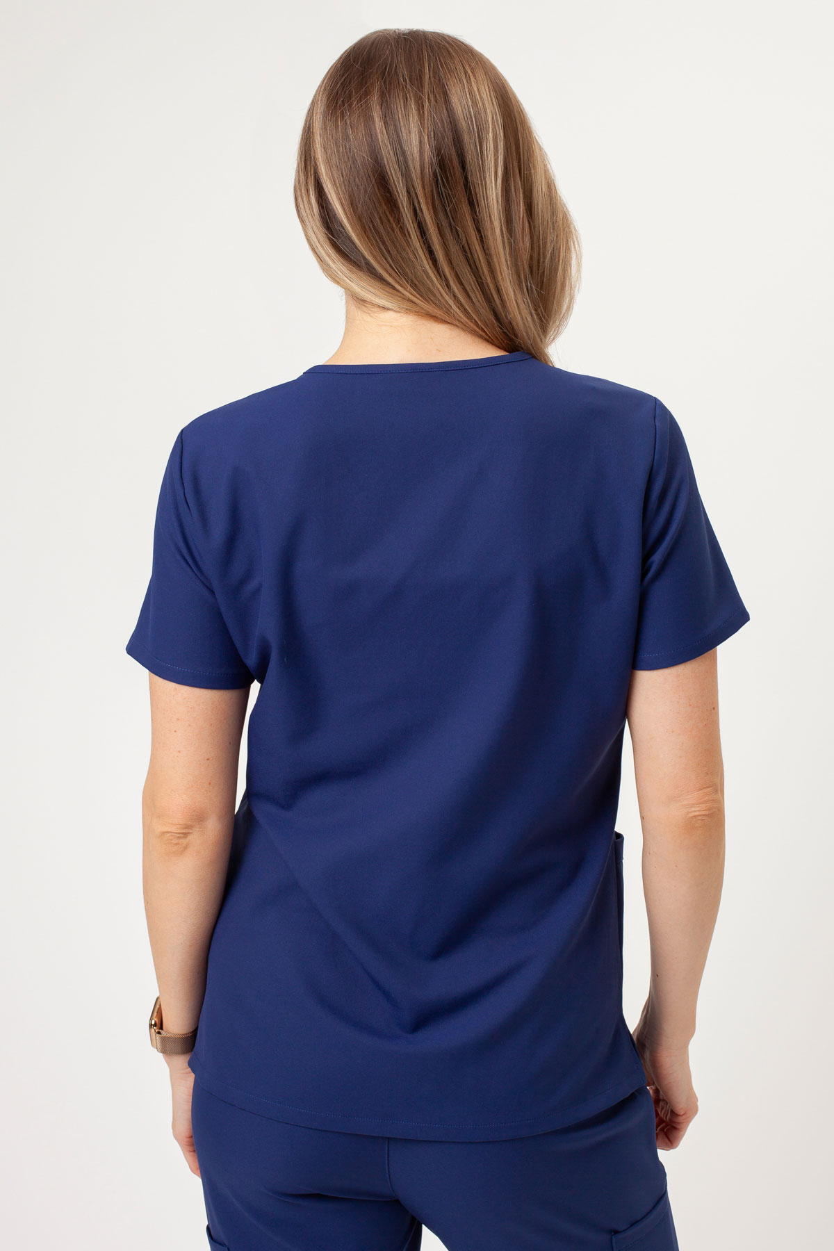 Women's Cherokee Ultra V-neck scrub top navy-1