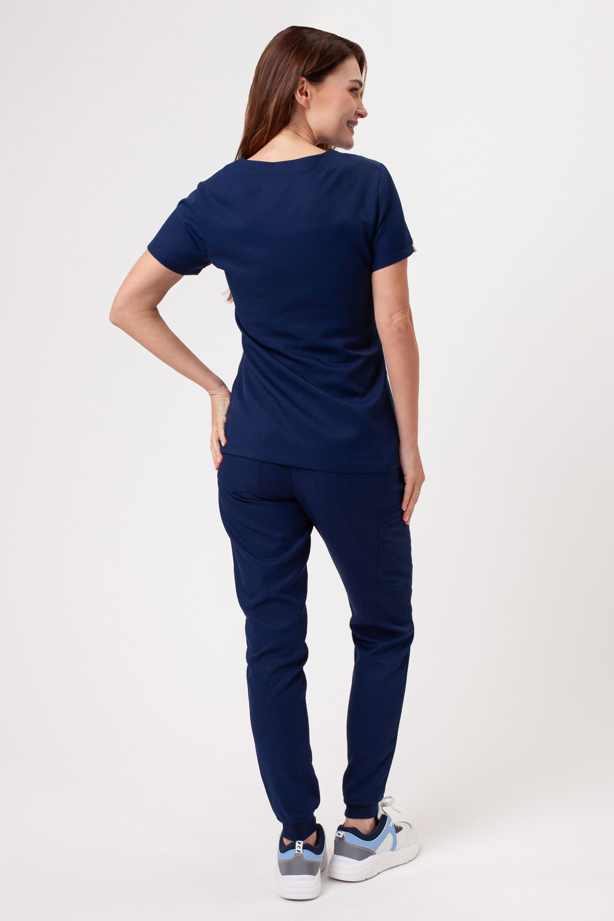 Women’s Sunrise Lite Fit jogger scrub trousers navy-8