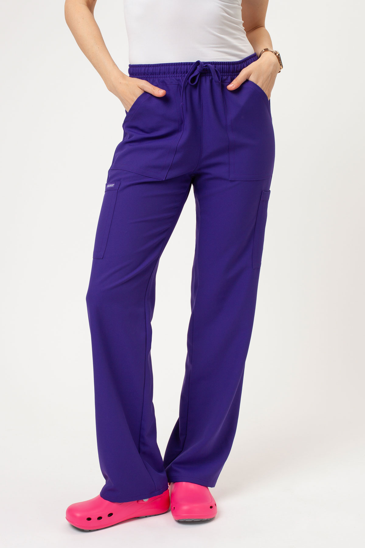 Women's Cherokee Ultra V-neck scrubs set purple-7