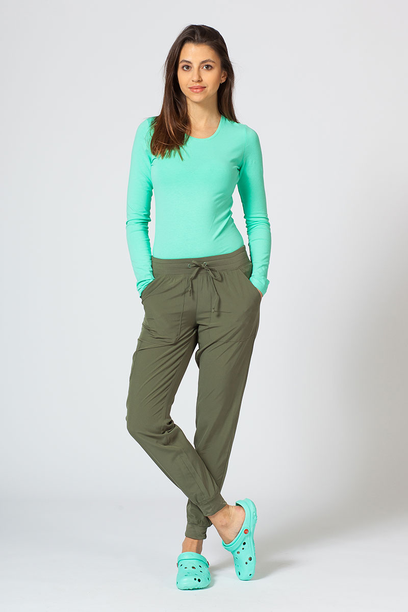 Women's Maevn Matrix Impulse jogger scrub trousers olive-1