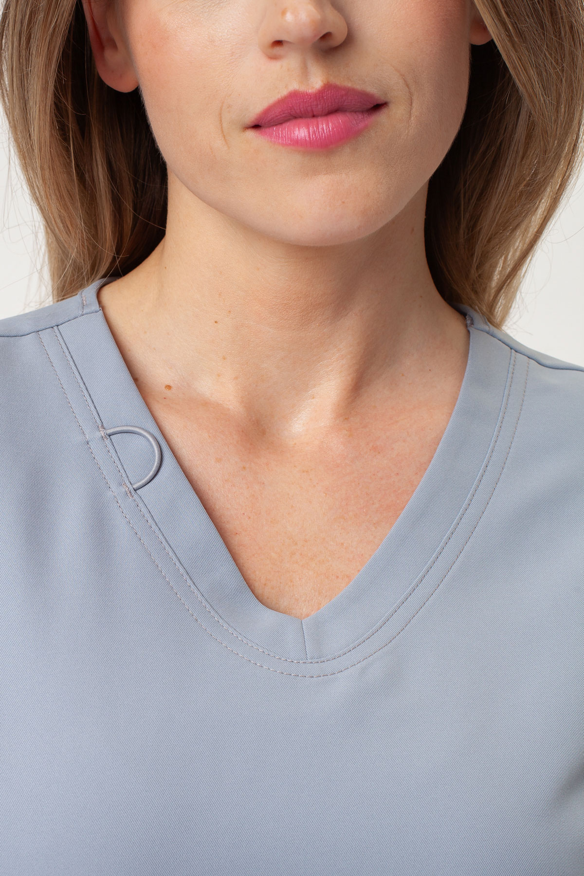 Women's Cherokee Ultra V-neck scrub top grey-3