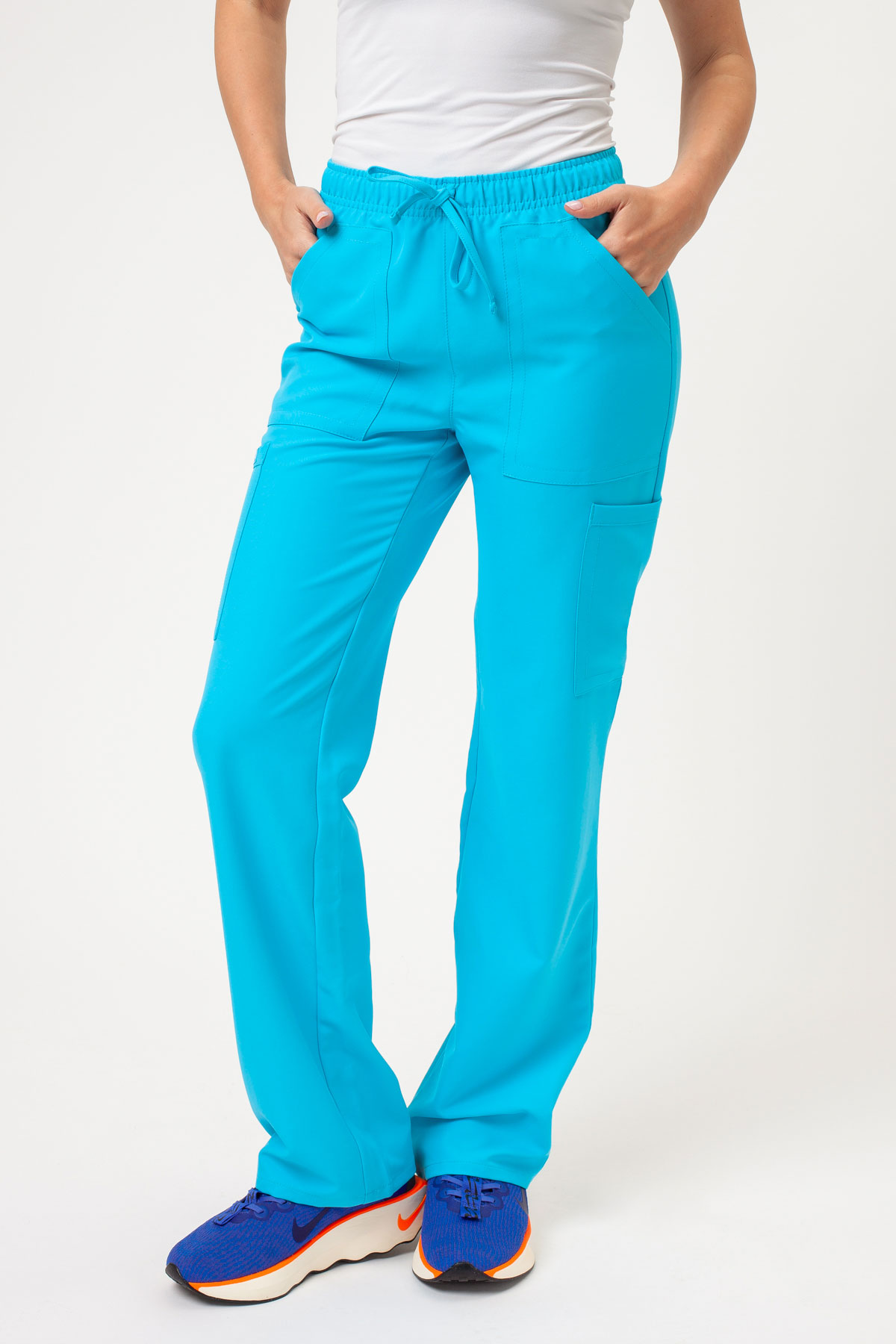 Women's Cherokee Ultra V-neck scrubs set turquoise-5