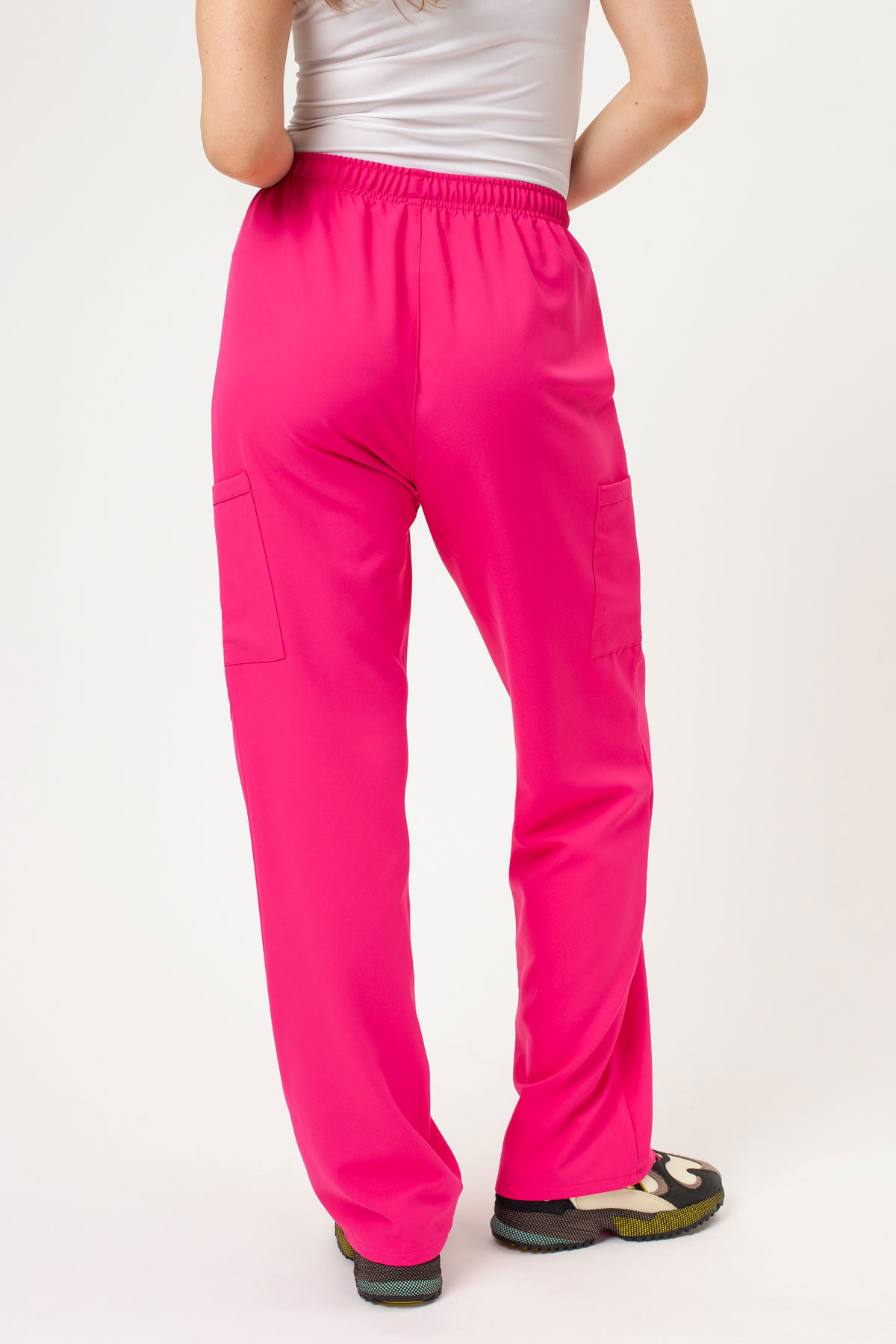 Women's Cherokee Ultra Cargo scrub trousers shocking pink-2