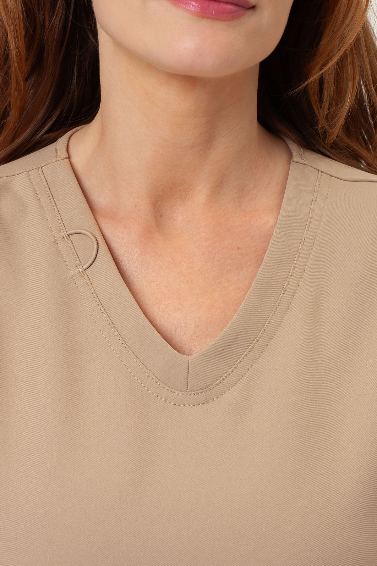 Women's Cherokee Ultra V-neck scrubs set khaki-5