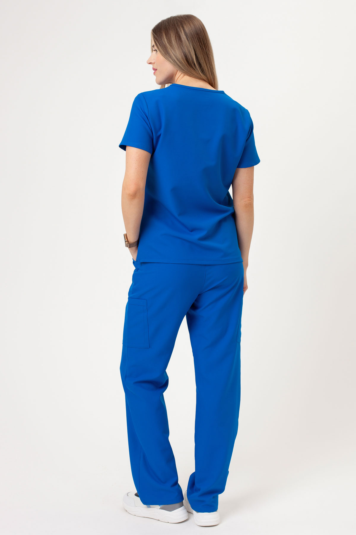 Women's Cherokee Ultra Cargo scrub trousers royal blue-1