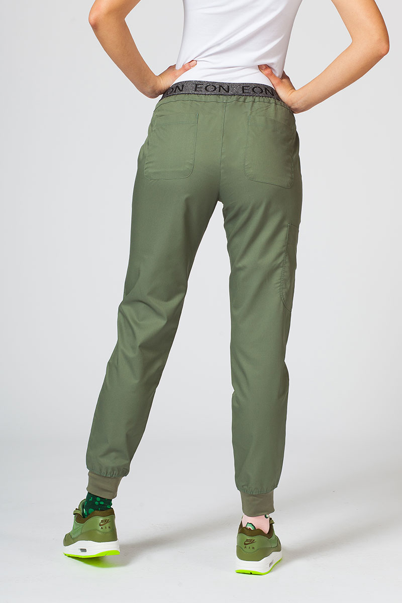 Women's Maevn EON Sporty & Comfy jogger scrub trousers olive-3