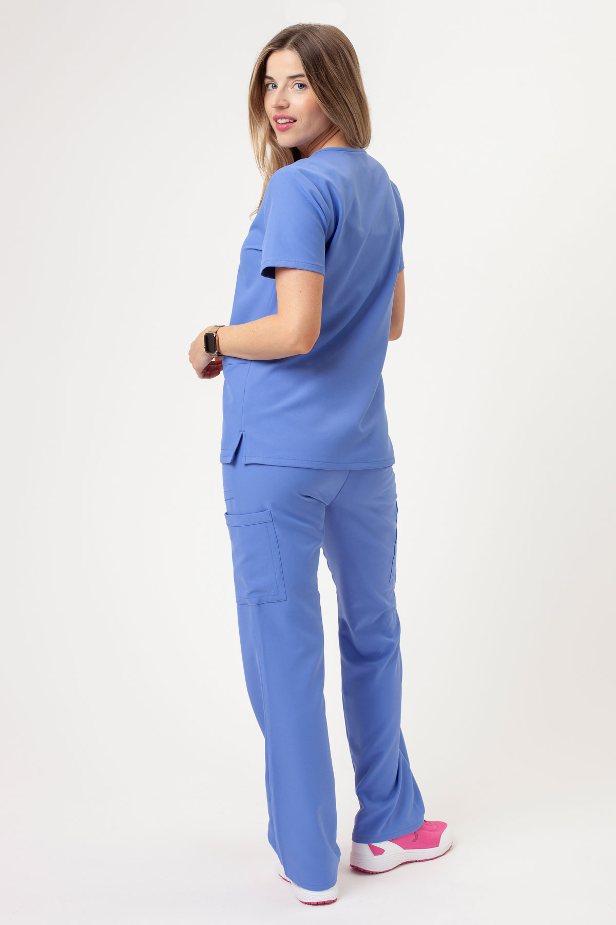 Women's Cherokee Ultra Cargo scrub trousers ceil blue-1