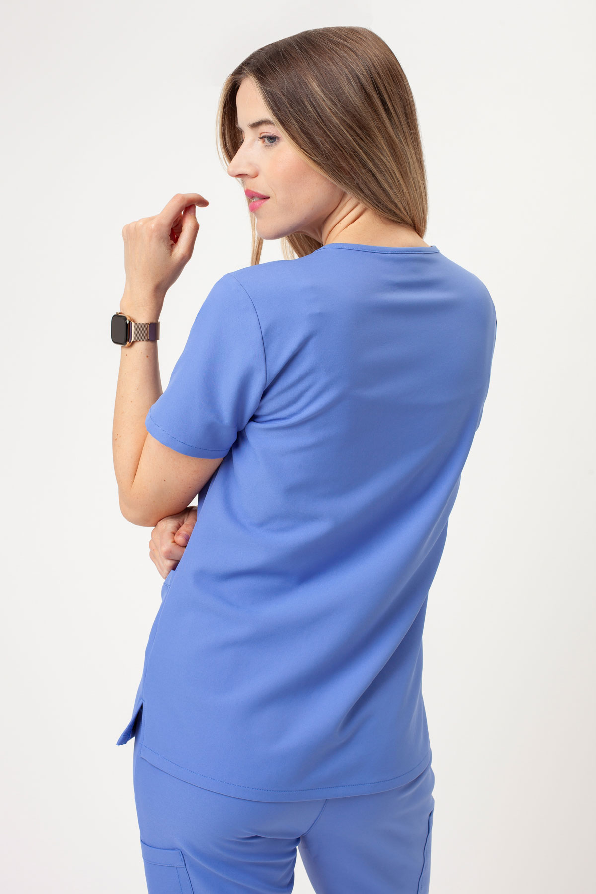Women's Cherokee Ultra V-neck scrub top ceil blue-1