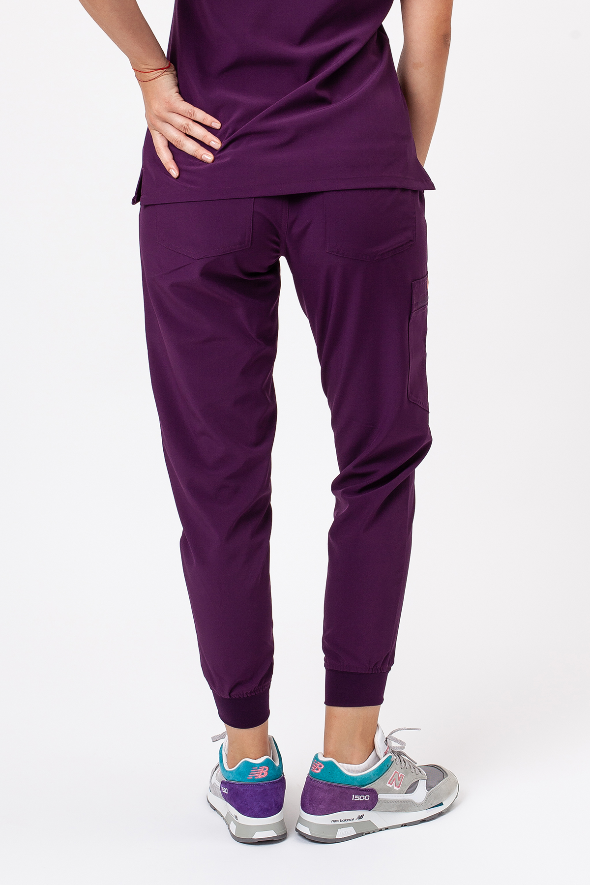 Women's Sunrise Move Go scrub trousers eggplant-2