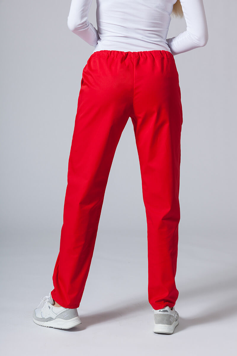 Women’s Sunrise Uniforms Basic Classic scrubs set (Light top, Regular trousers) red-5