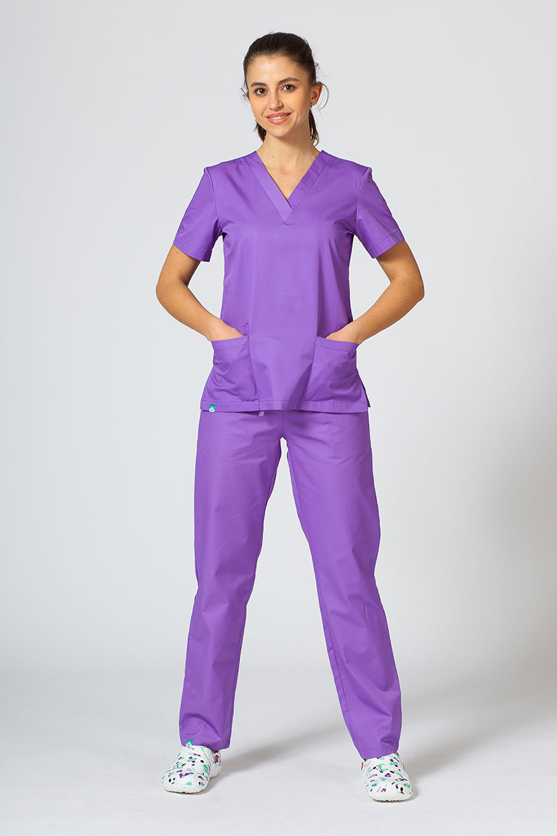 Women's Sunrise Uniforms Basic Light scrub top violet-5