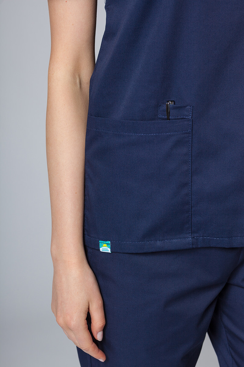 Women’s Sunrise Uniforms Basic Classic scrubs set (Light top, Regular trousers) true navy-4