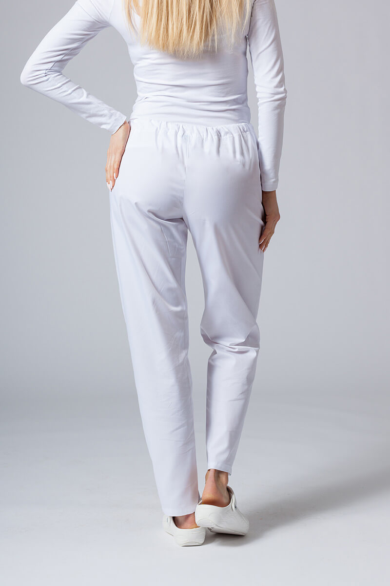 Women’s Sunrise Uniforms Basic Classic scrubs set (Light top, Regular trousers) white-9
