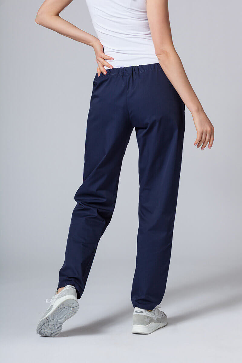 Women’s Sunrise Uniforms Basic Classic scrubs set (Light top, Regular trousers) true navy-5