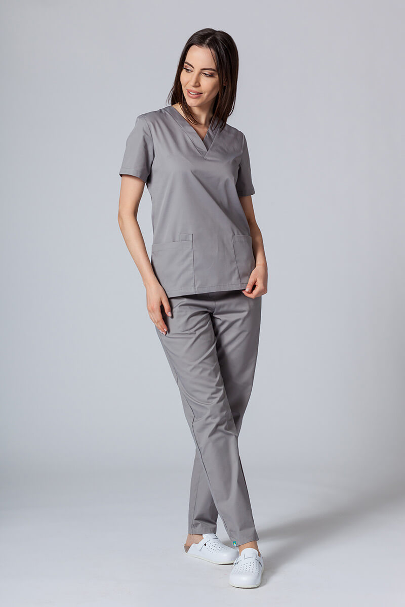Women's Sunrise Uniforms Basic Regular scrub trousers pewter-4