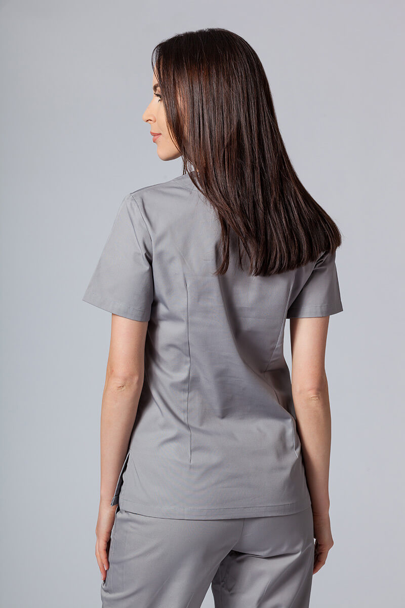 Women’s Sunrise Uniforms Basic Classic scrubs set (Light top, Regular trousers) pewter-6