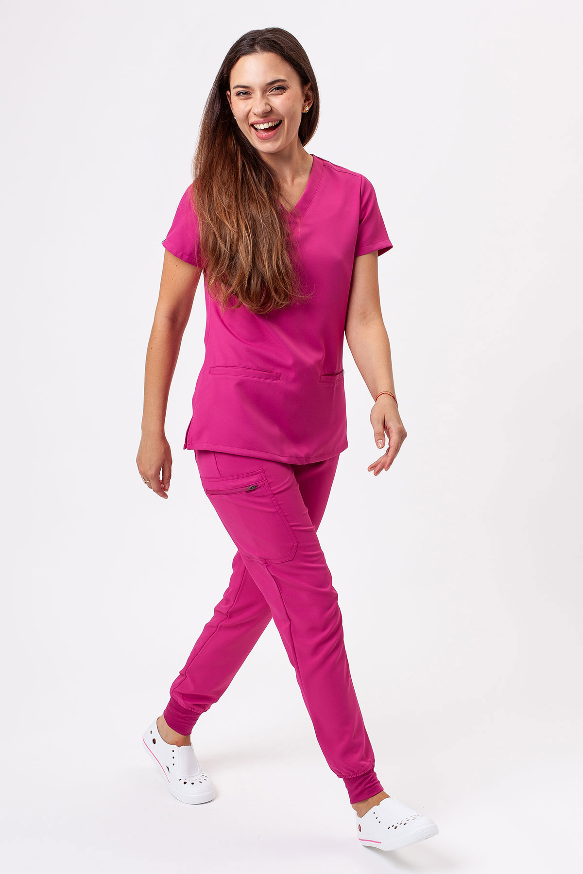Women’s Sunrise Lite Shift scrub top raspberry-1