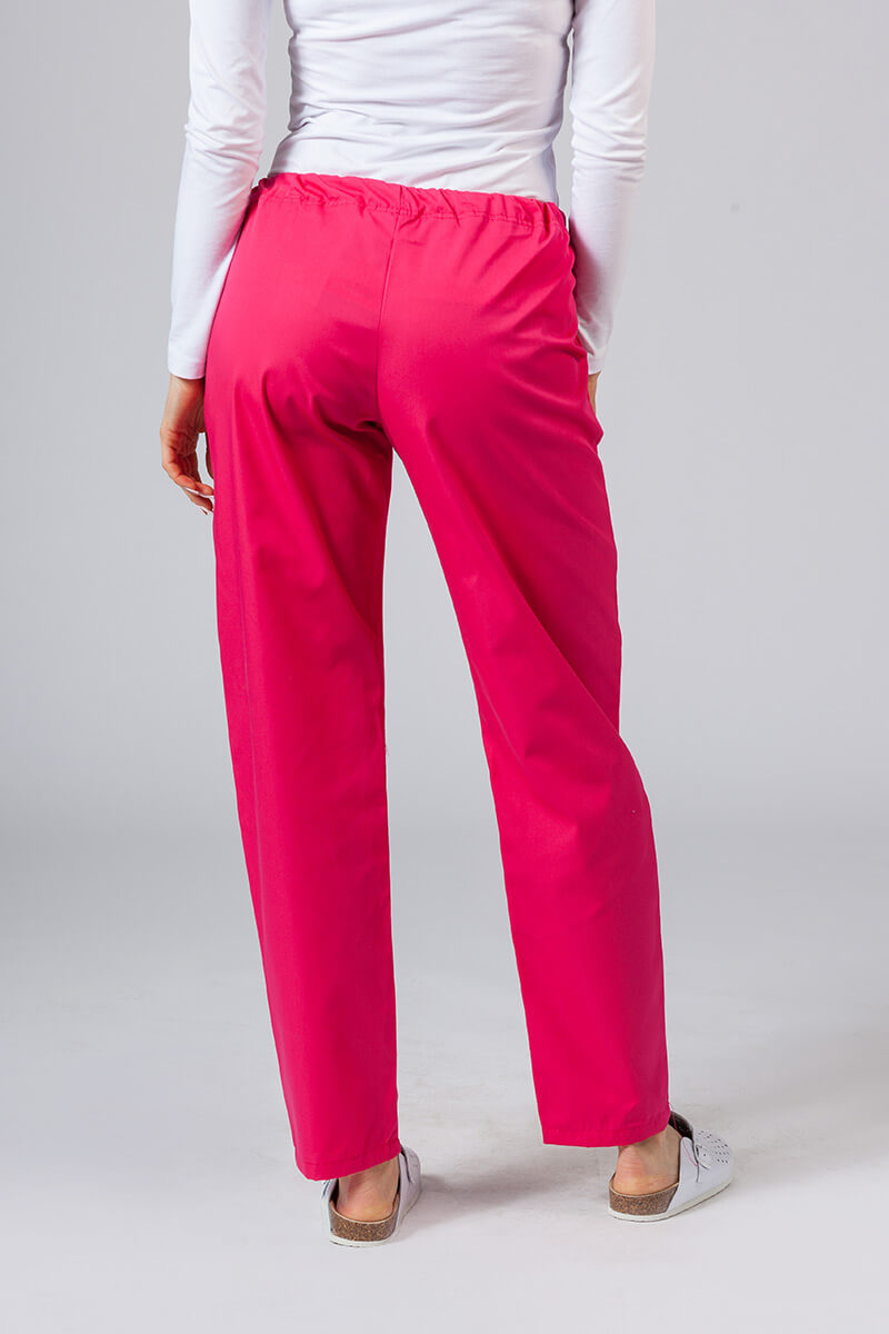 Women’s Sunrise Uniforms Basic Classic scrubs set (Light top, Regular trousers) raspberry-4
