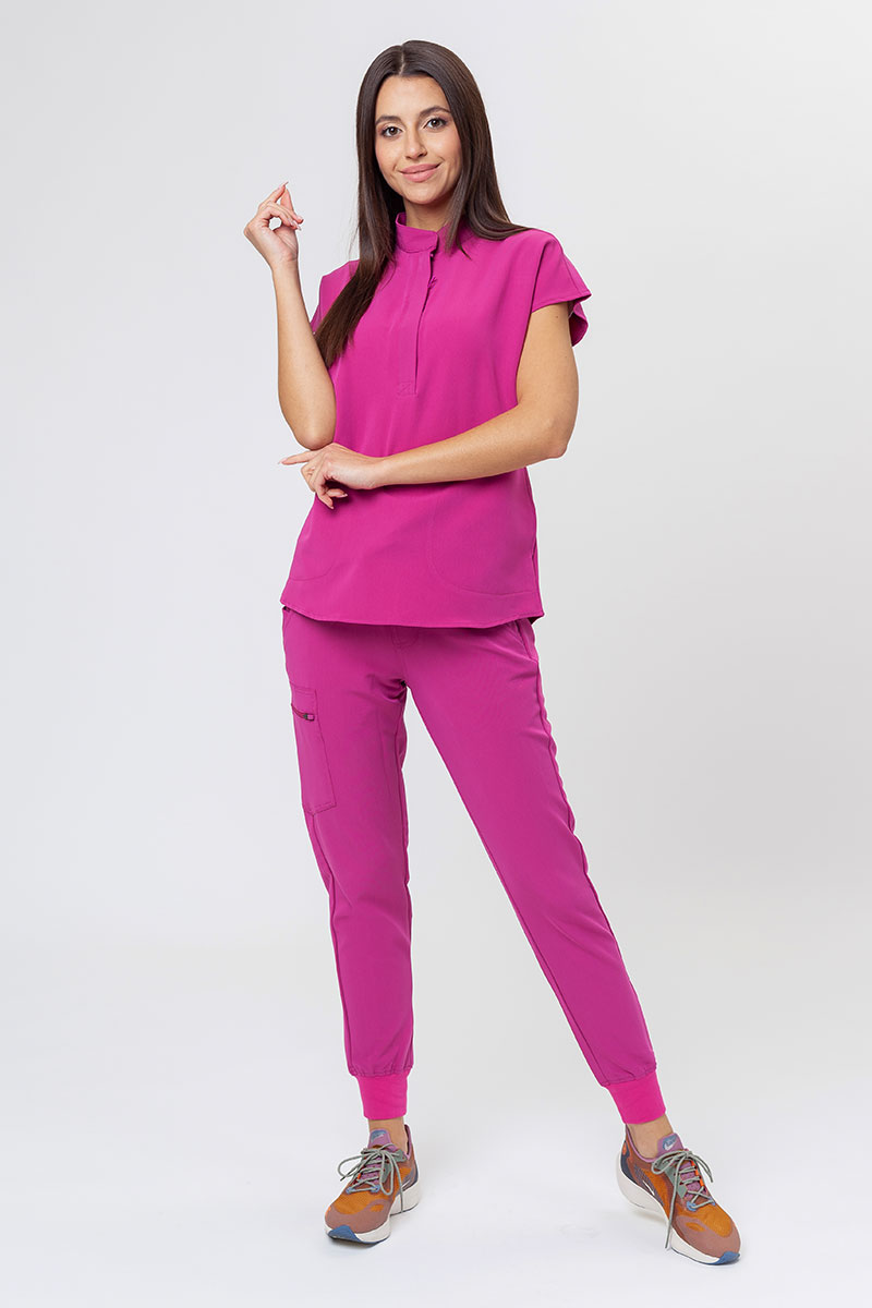 Women's Uniforms World 518GTK™ Avant On-Shift scrub top raspberry-6