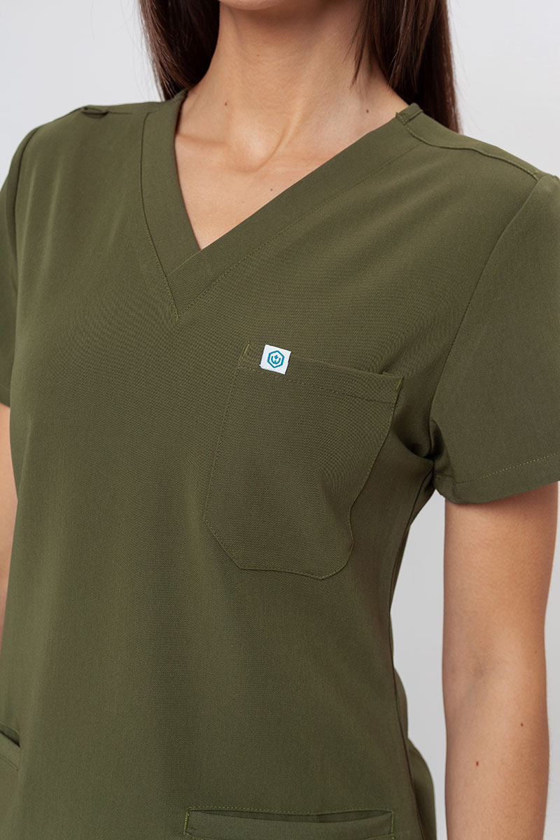 Women's Uniforms World 518GTK™ Avant On-Shift scrub top olive-2