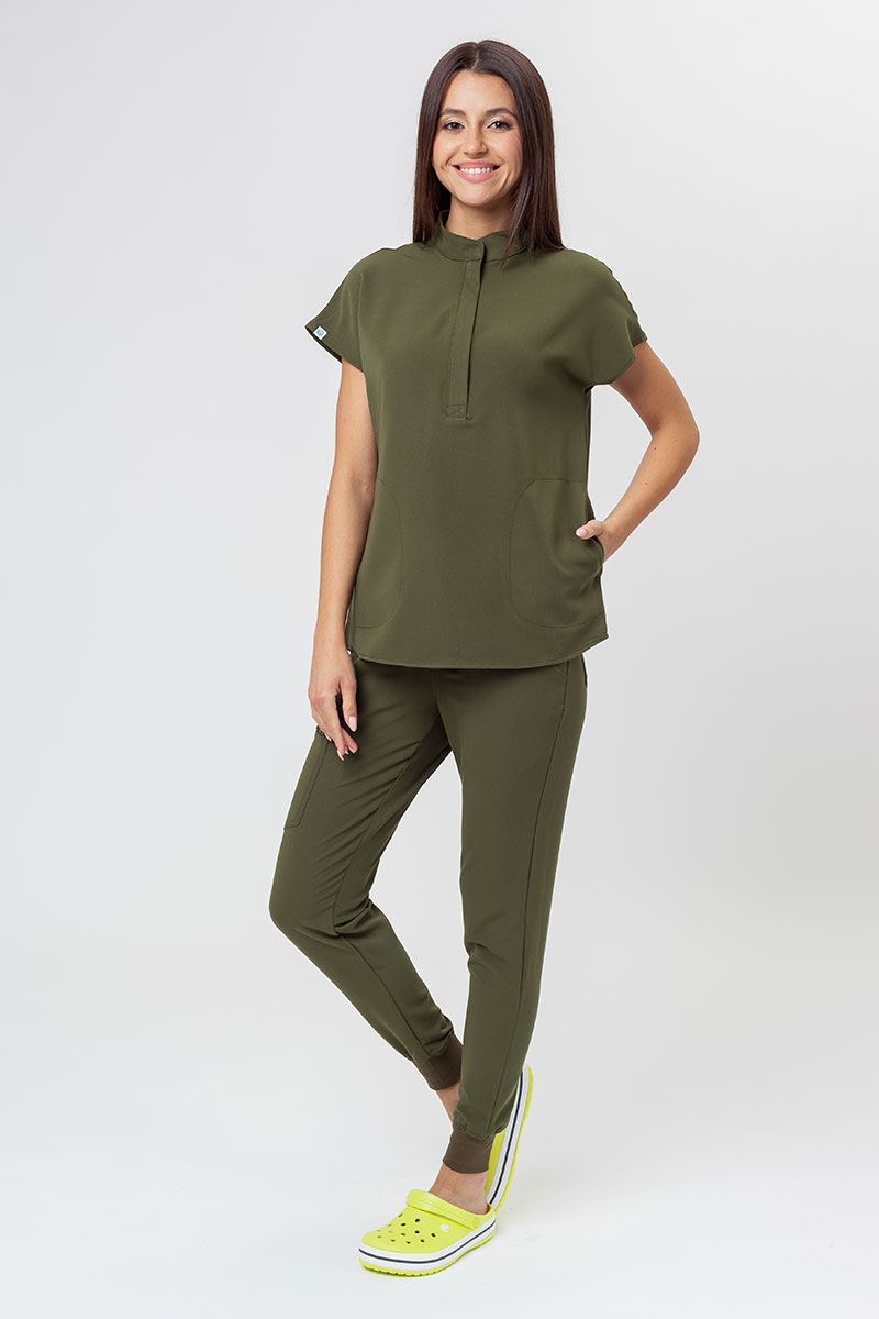 Women's Uniforms World 518GTK™ Avant On-Shift scrub top olive-8
