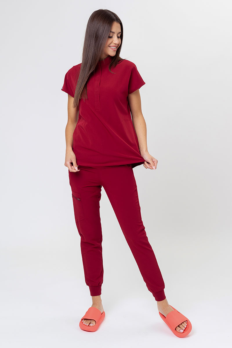 Women's Uniforms World 518GTK™ Avant scrub top burgundy-7