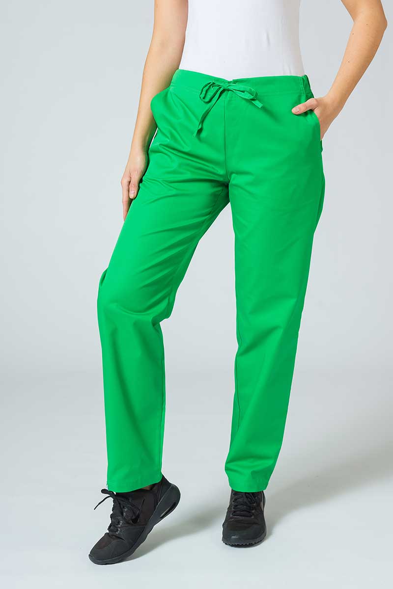 Women’s Sunrise Uniforms Basic Classic scrubs set (Light top, Regular trousers) apple green-6