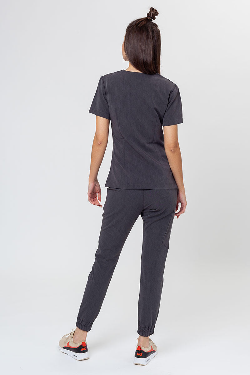 Women’s Sunrise Uniforms Premium Joy scrub top heather grey-6