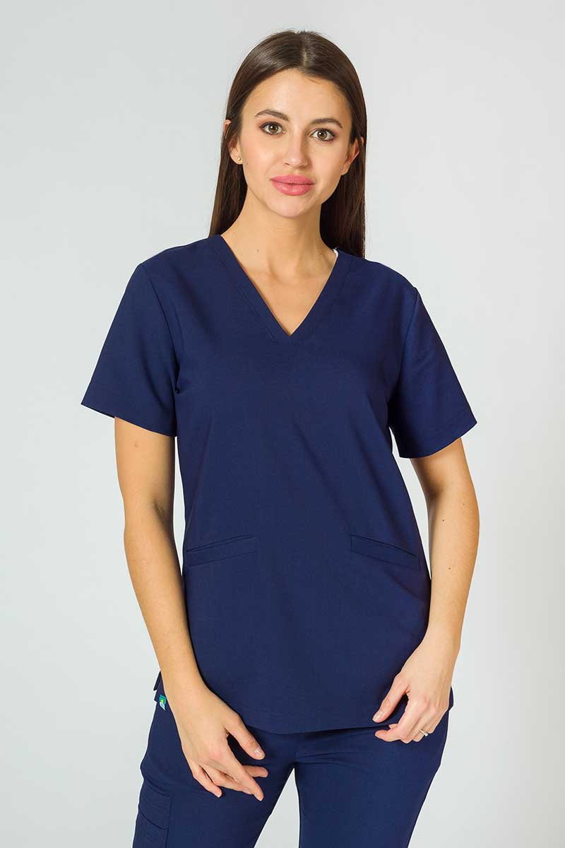 Women's Sunrise Uniforms Premium scrubs set (Joy top, Chill trousers) true navy-3